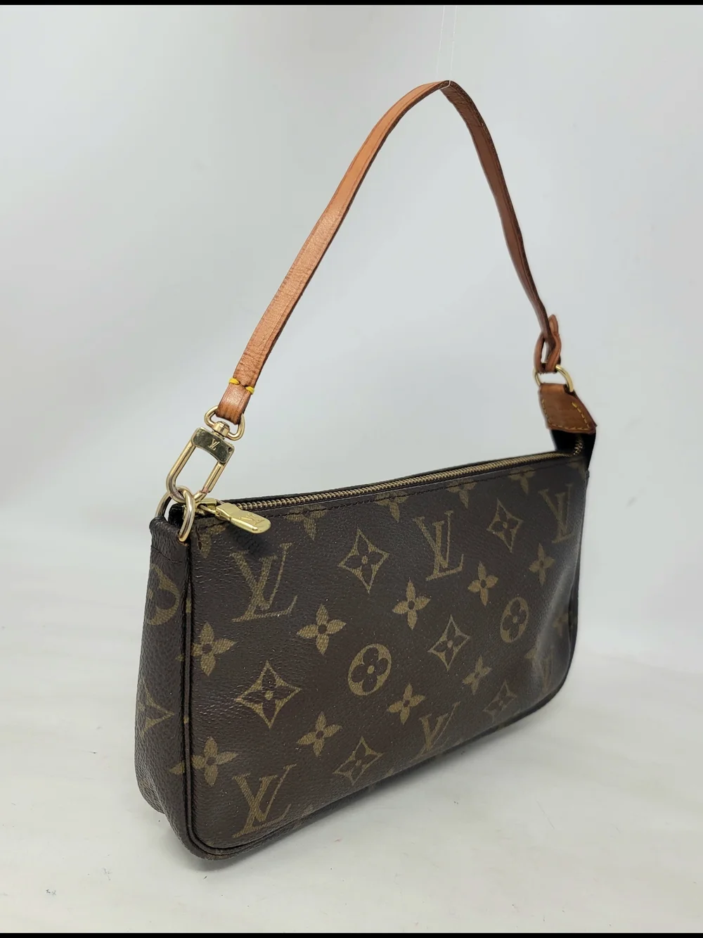 Louis Vuitton Pochette Accessoires Monogram Canvas Clutch Hand Bag Vintage Auth
